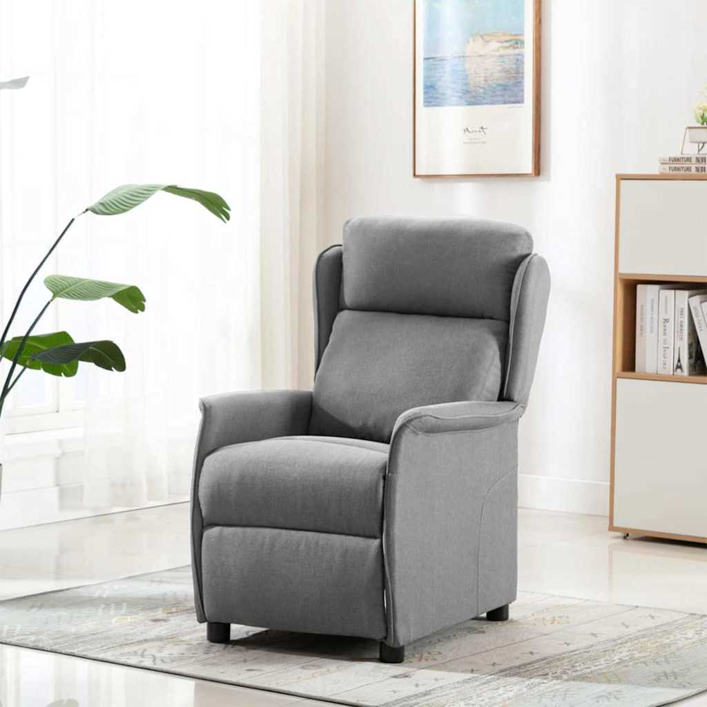 Fauteuil inclinable Gris clair 67.5 x 93.5 x 101.5 cm tissu