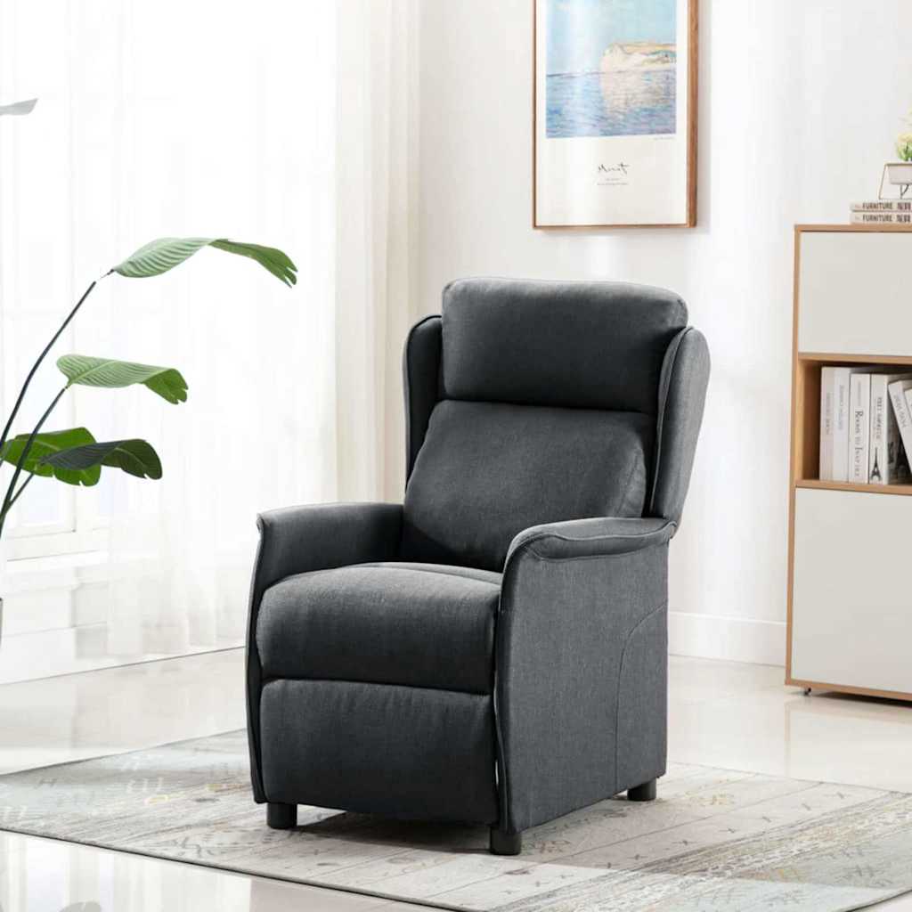Fauteuil inclinable Gris foncé 67.5 x 93.5 x 101.5 cm tissu