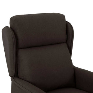 Fauteuil inclinable Marron foncé 67.5 x 93.5 x 101.5 cm tissu
