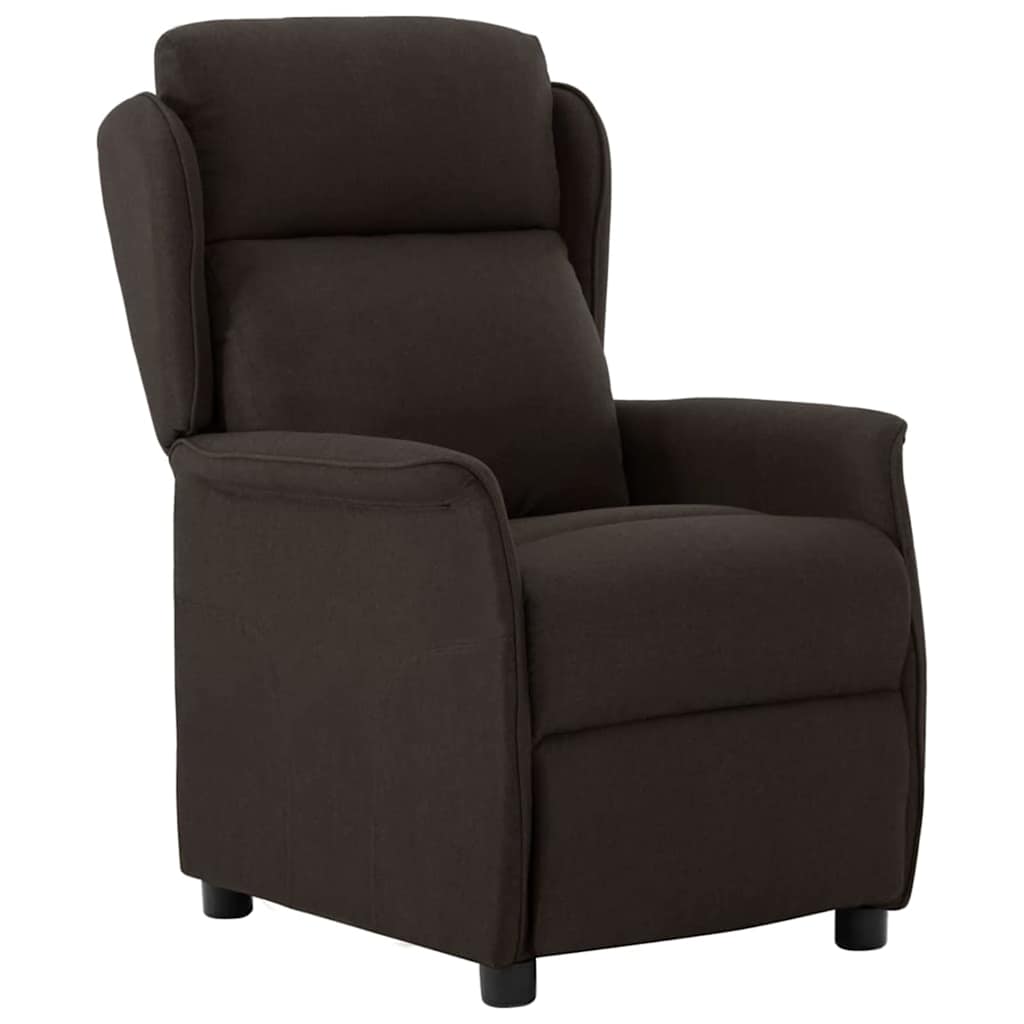 Fauteuil inclinable Marron foncé 67.5 x 93.5 x 101.5 cm tissu