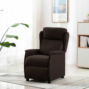 Fauteuil inclinable Marron foncé 67.5 x 93.5 x 101.5 cm tissu