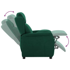 Fauteuil inclinable Vert foncé 67.5 x 93.5 x 101.5 cm tissu