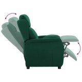 Fauteuil inclinable Vert foncé 67.5 x 93.5 x 101.5 cm tissu