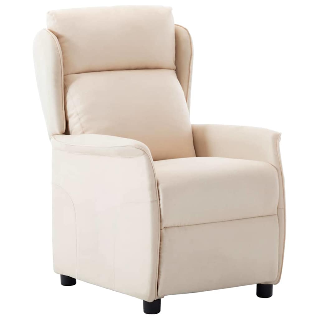 Fauteuil inclinable Crème 67.5 x 93.5 x 101.5 cm tissu