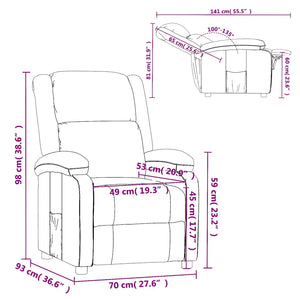 Fauteuil inclinable Noir Similicuir