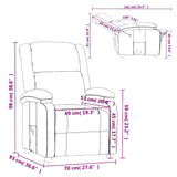 Fauteuil inclinable Noir Similicuir