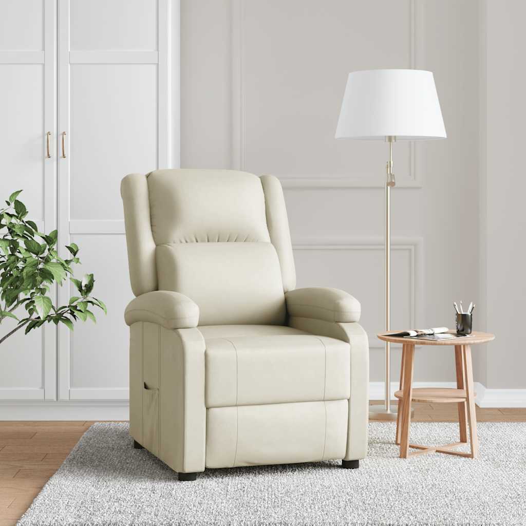 Fauteuil inclinable Blanc Similicuir