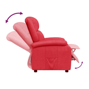 Fauteuil inclinable Rouge Similicuir