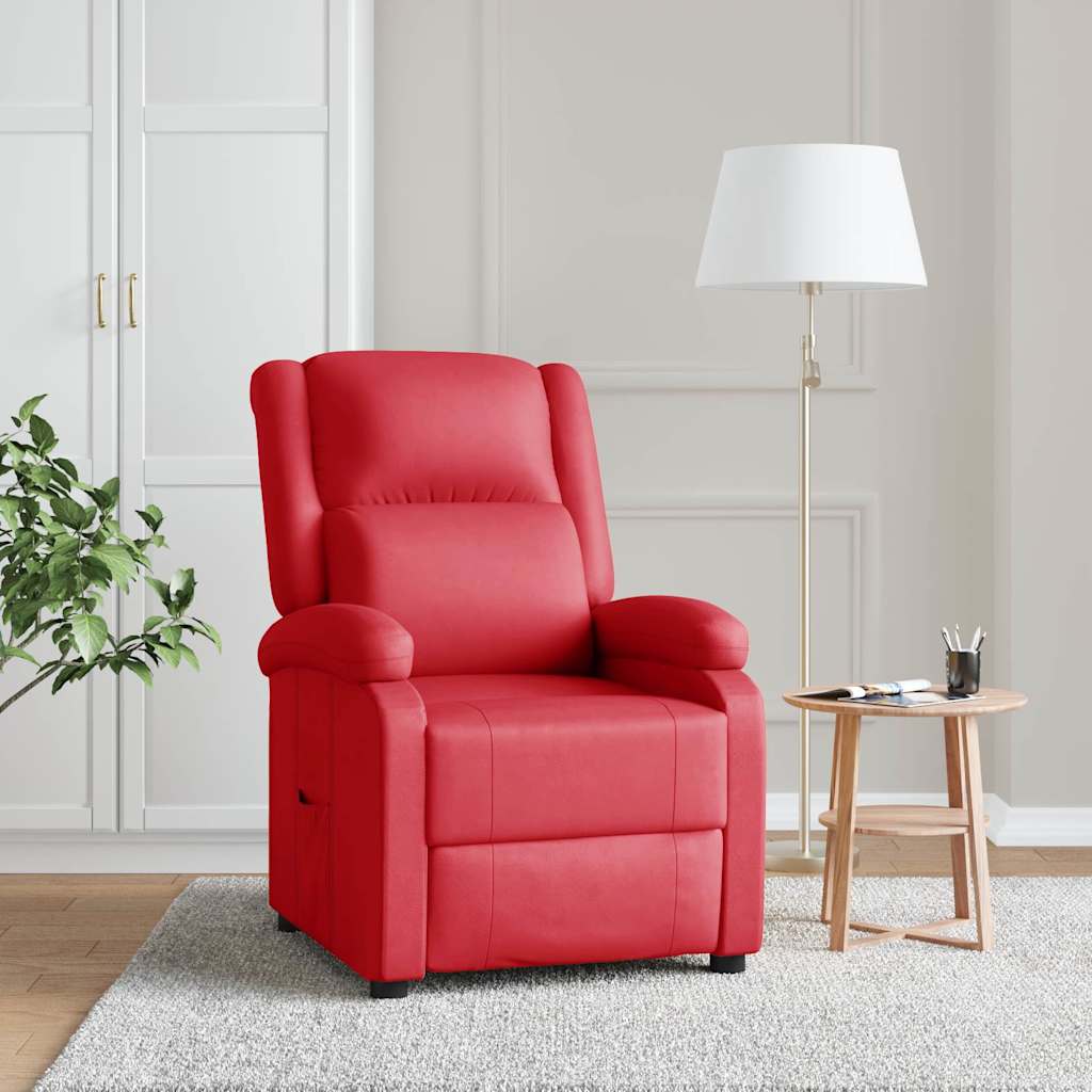 Fauteuil inclinable Rouge Similicuir