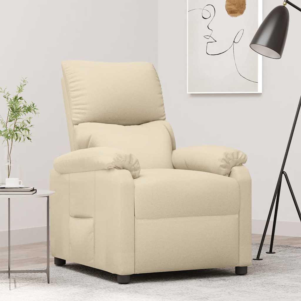 Fauteuil inclinable Crème Tissu