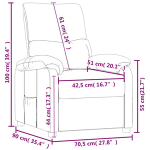 Fauteuil inclinable Marron Tissu