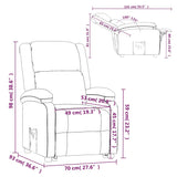 Fauteuil inclinable Crème Tissu