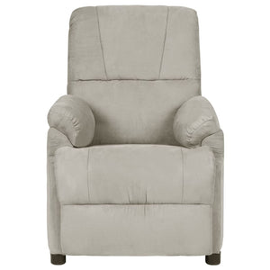 Fauteuil inclinable gris clair tissu microfibre