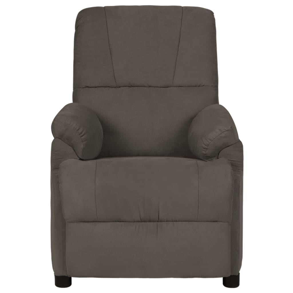 Fauteuil inclinable gris foncé tissu microfibre