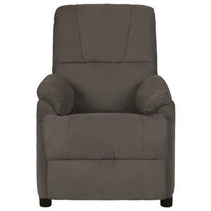 Fauteuil inclinable gris foncé tissu microfibre