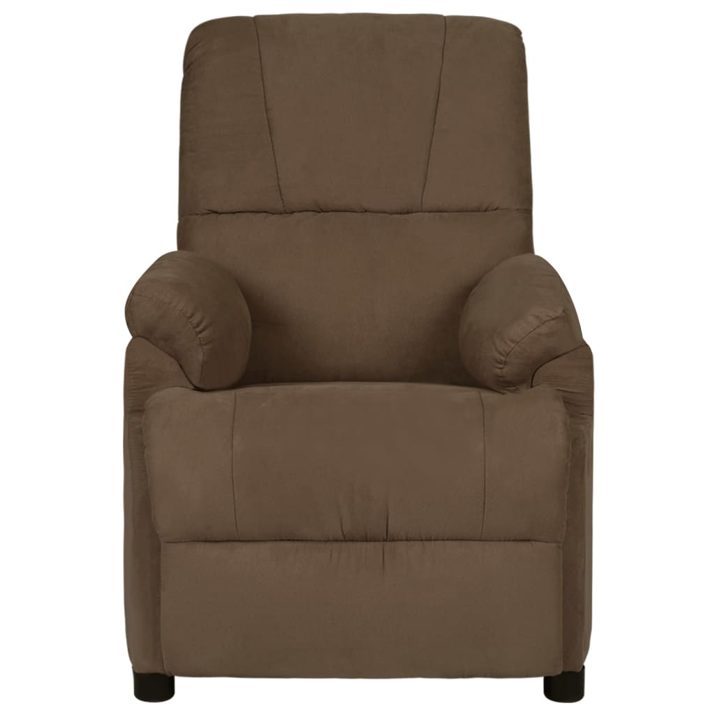 Fauteuil de massage marron tissu microfibre