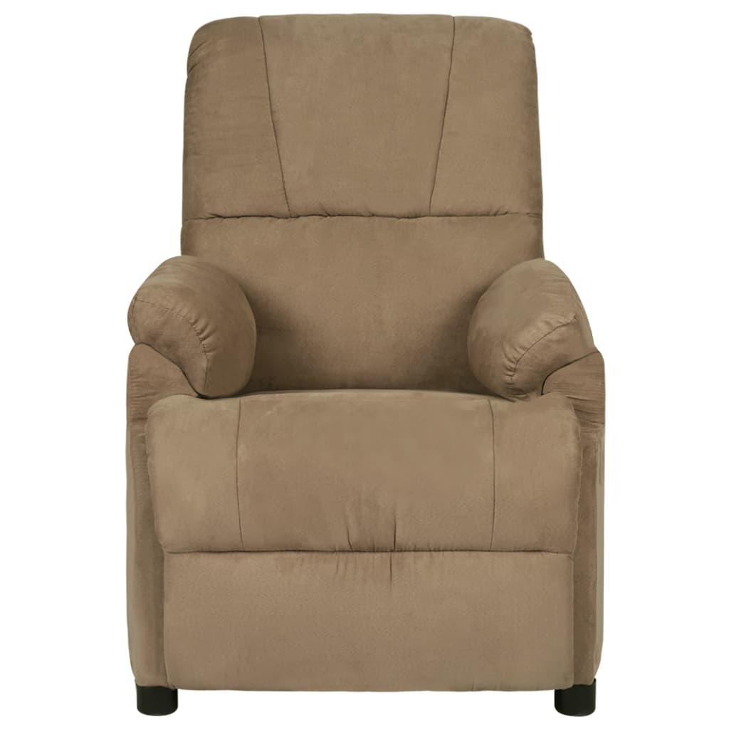 Fauteuil de massage taupe tissu microfibre