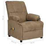 Fauteuil de massage taupe tissu microfibre
