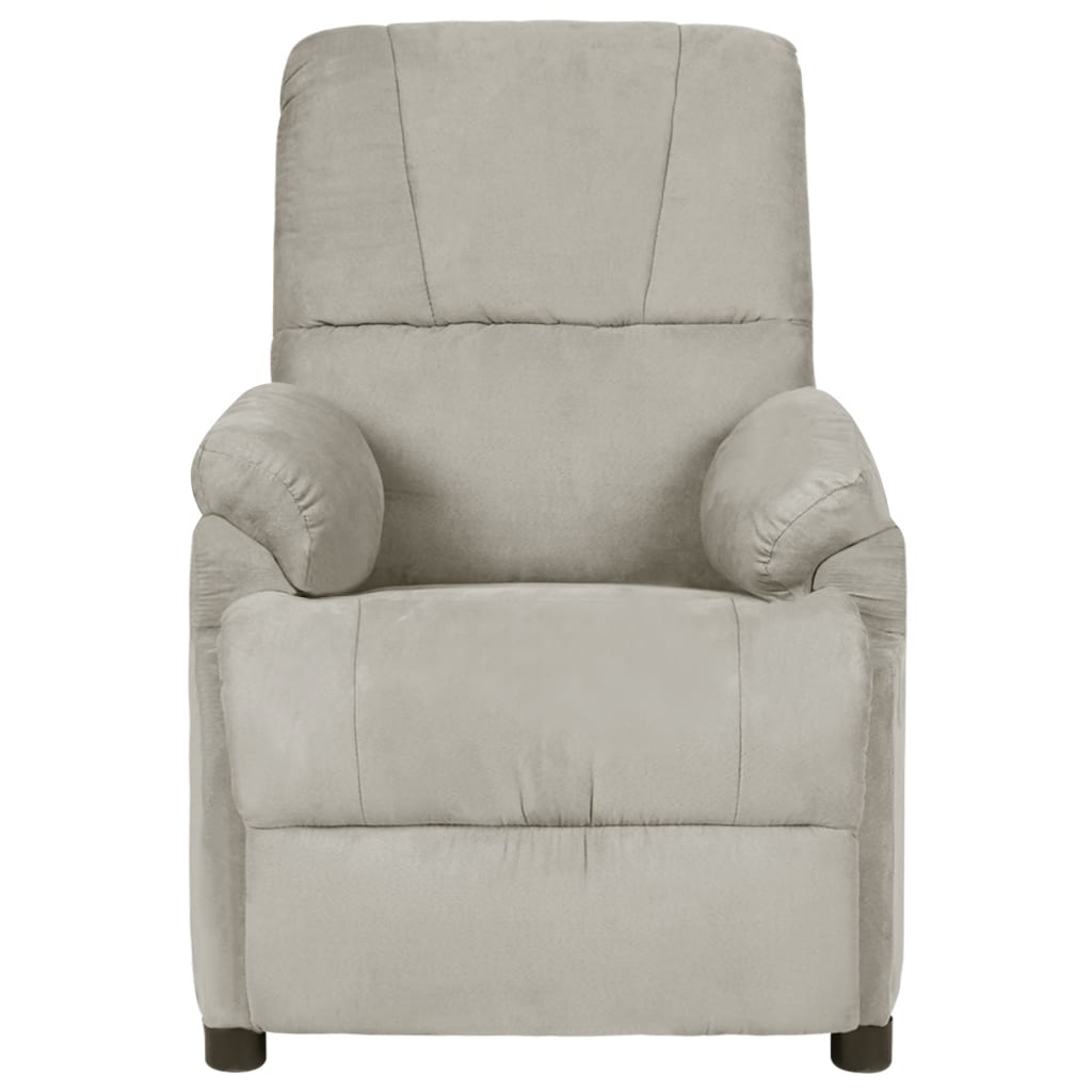 Fauteuil de massage gris clair tissu microfibre