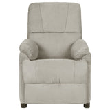 Fauteuil de massage gris clair tissu microfibre