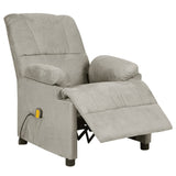 Fauteuil de massage gris clair tissu microfibre