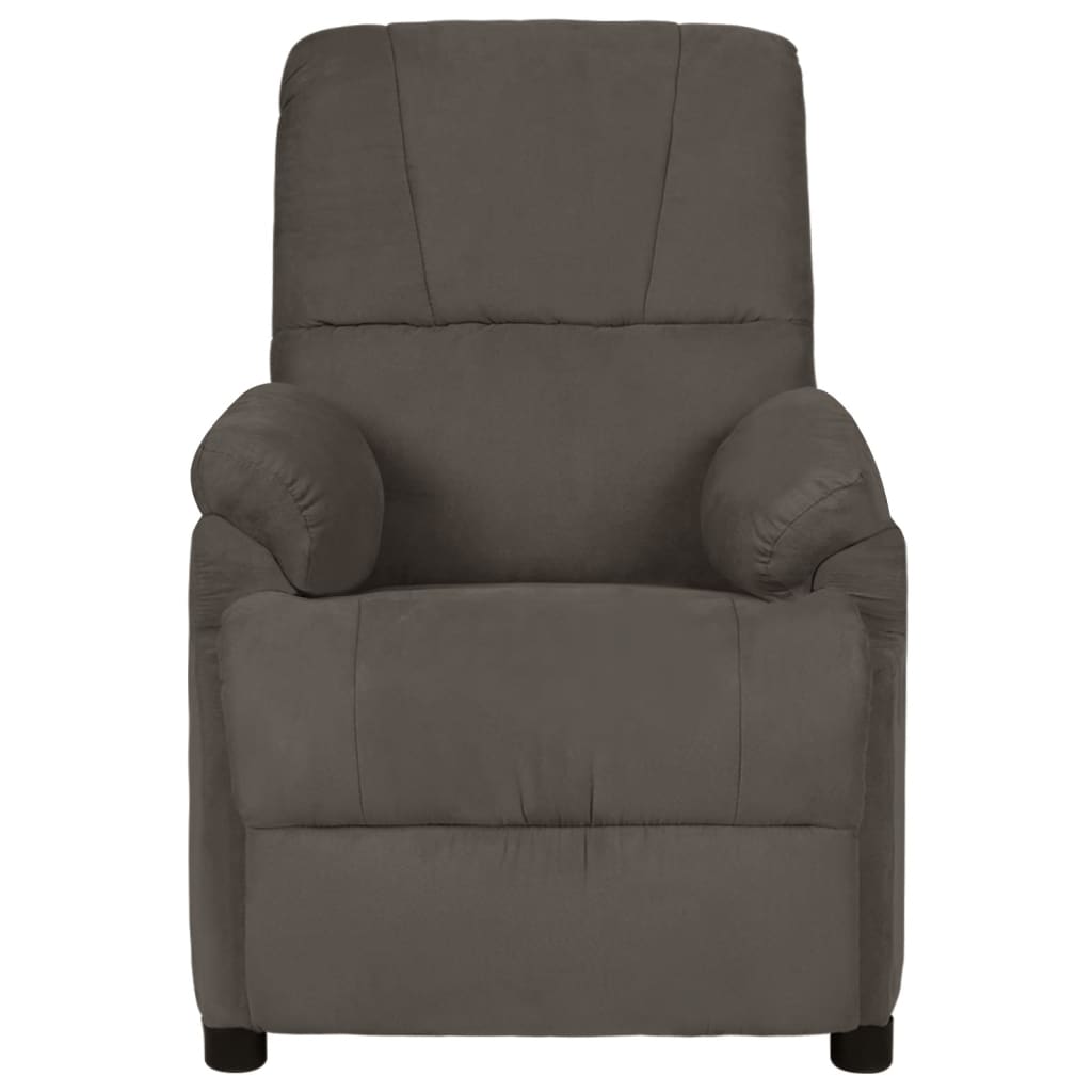 Fauteuil de massage gris foncé tissu microfibre