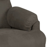 Fauteuil de massage gris foncé tissu microfibre