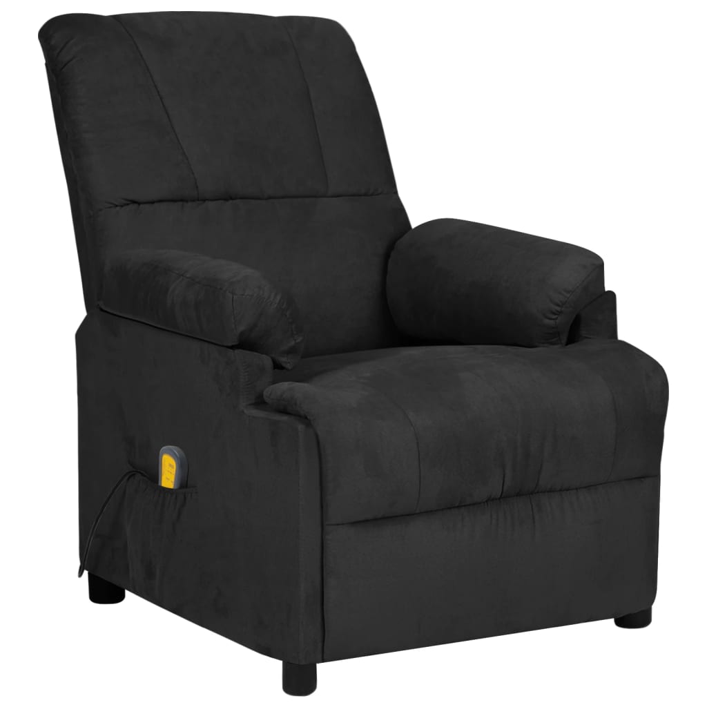 Fauteuil de massage noir tissu microfibre