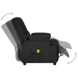 Fauteuil de massage noir tissu microfibre