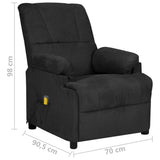 Fauteuil de massage noir tissu microfibre