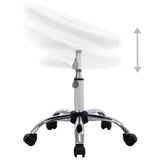 Chaise pivotante à manger Blanc Similicuir