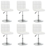 Chaises à manger lot de 6 blanc similicuir