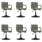 Chaises pivotantes à manger lot de 6 gris clair velours