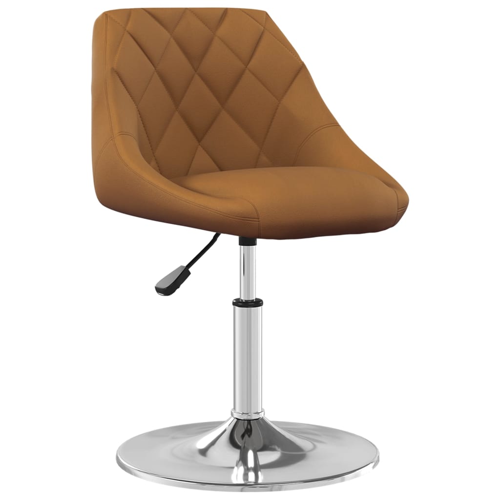 Chaises pivotantes à manger lot de 6 Marron Velours