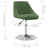 Chaises pivotantes à manger lot de 6 Vert foncé Velours