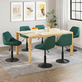 Chaises pivotantes à manger lot de 6 vert foncé velours