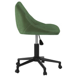 Chaise pivotante de salle à manger Vert foncé Velours