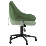 Chaise pivotante de salle à manger Vert foncé Velours