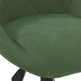 Chaise pivotante de salle à manger Vert foncé Velours