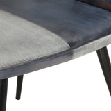 Chaise à oreilles Gris Cuir véritable