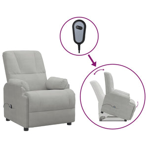Fauteuil inclinable Gris clair Similicuir daim