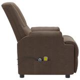 Fauteuil de massage marron similicuir daim