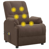 Fauteuil de massage marron similicuir daim