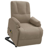 Fauteuil de massage taupe similicuir daim
