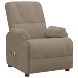 Fauteuil de massage taupe similicuir daim