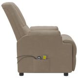Fauteuil de massage taupe similicuir daim