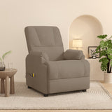 Fauteuil de massage taupe similicuir daim