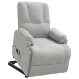 Fauteuil de massage gris clair similicuir daim