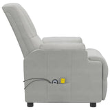 Fauteuil de massage gris clair similicuir daim