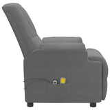Fauteuil de massage gris foncé similicuir daim